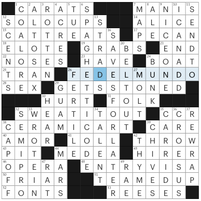 LA Times Crossword 7 Nov 22, Monday 