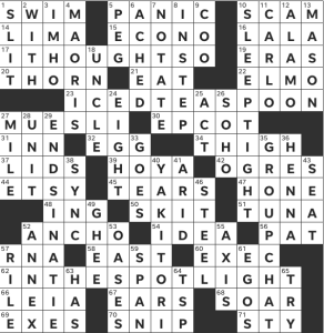 Zhouqin Burnikel's USA Today crossword, "It's a Start" solution for 11/13/2022
