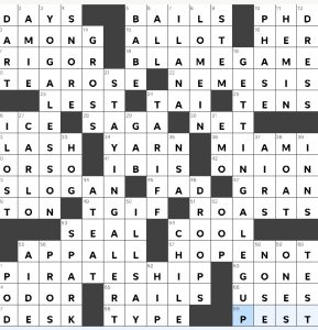 Zhouqin Burnikel's USA Today crossword, "Windfall" solution for 12/4/2022