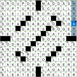 1205-22 NY Times Crossword 5 Dec 22, Monday 