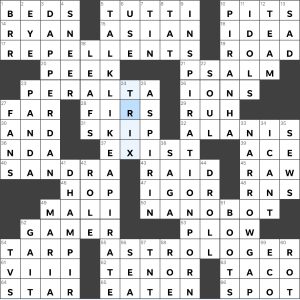Completed USA Today crossword for Thursday January 05, 2023