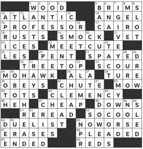 Erik Agard's USA Today crossword, "Countdown" solution 1/27/2023