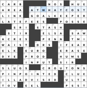 Completed USA Today crossword for Thursday February 09, 2022