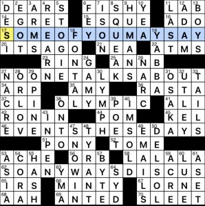 0628-23 NY Times Crossword 28 Jun 23, Wednesday 