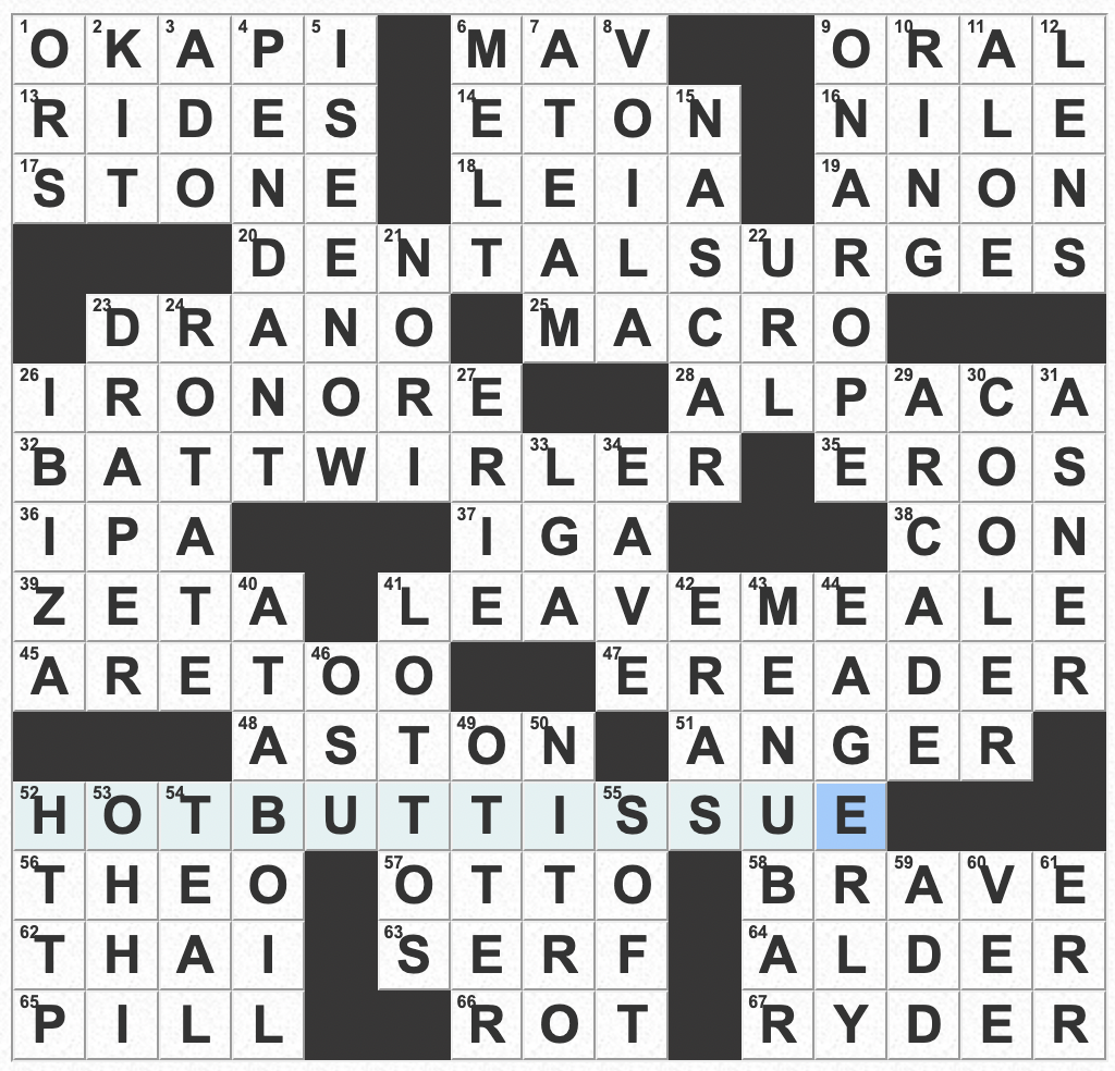 0223-23 NY Times Crossword 23 Feb 23, Thursday 