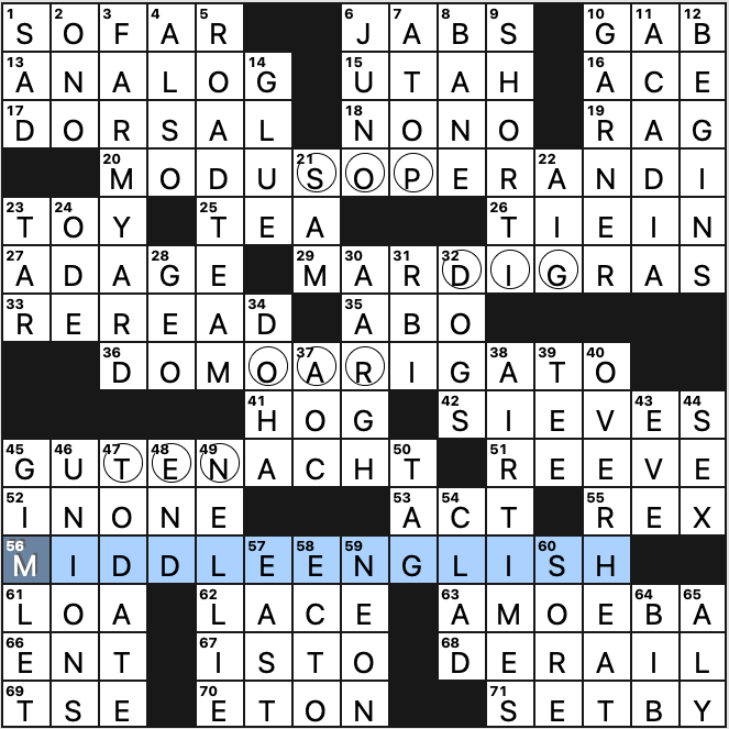 0223-23 NY Times Crossword 23 Feb 23, Thursday 