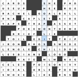 Brooke Husic & Neville Fogarty's USA Today crossword, "Park on the Right" solution for 3/17/2023
