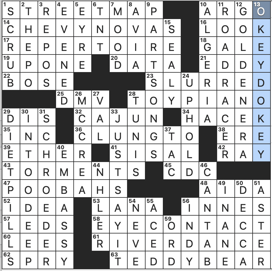 Wednesday, 3/31/10  Diary of a Crossword Fiend