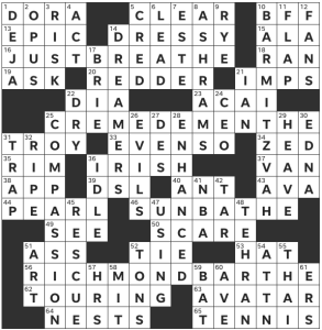 Rafael Musa's USA Today crossword, "The End" solution for 4/16/2023