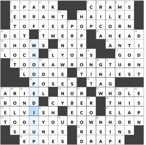 Anna Gundlach & Erik Agard's USA Today crossword, "Torn Apart" solution for 5/5/2023
