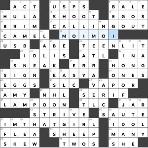 Completed USA Today crossword for Thursday May 25 2023