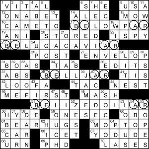 0531-23 NY Times Crossword 31 May 23, Wednesday 