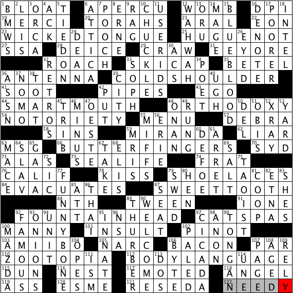 Solution to Evan Birnholz's June 11 crossword, “On That Note” - The  Washington Post