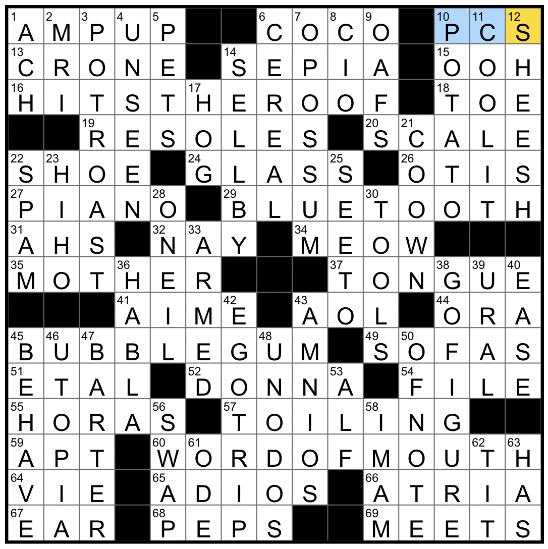 LA Times Crossword 12 Jun 23, Monday 