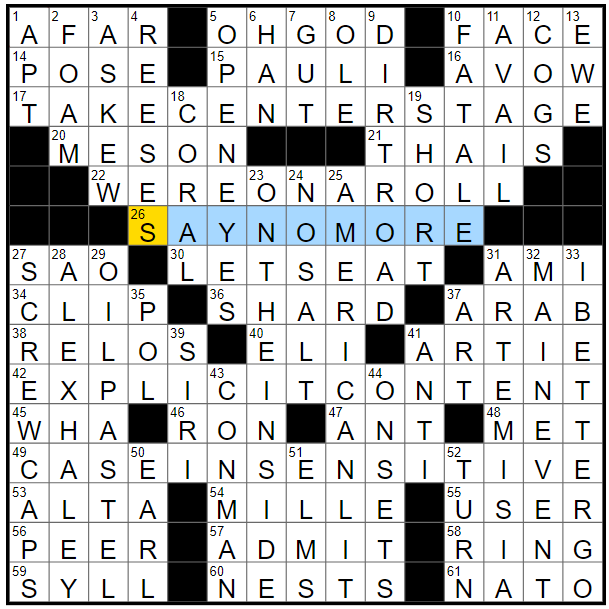 Rex Parker Does The NYT Crossword Puzzle: Become Absurdly 49% OFF