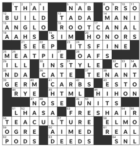 Zhouqin Burnikel's USA Today crossword, "Lash Lift" solution for 7/16/2023
