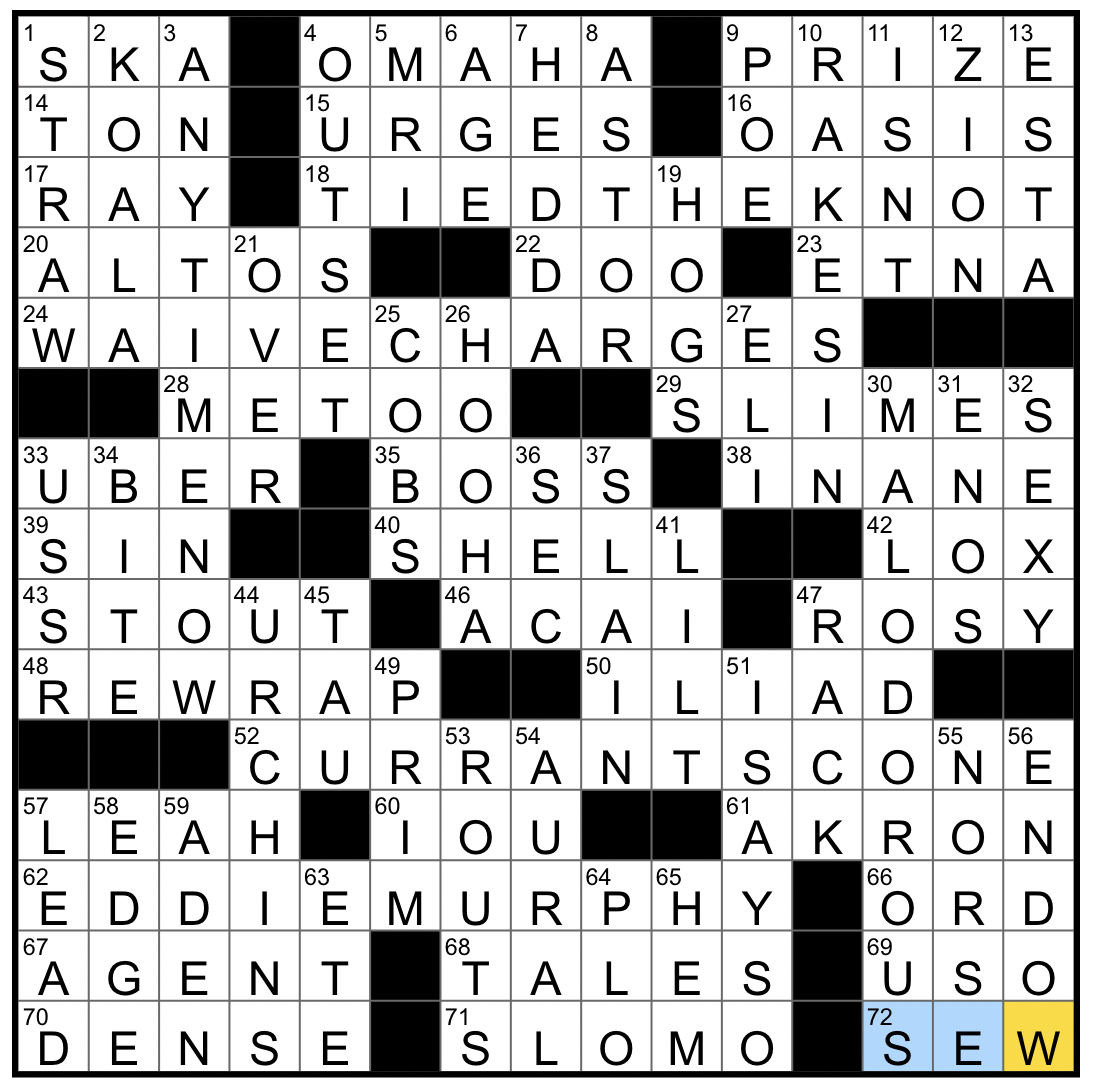 0821-23 NY Times Crossword 21 Aug 23, Monday 