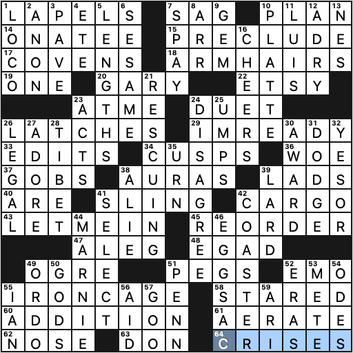 LA Times Crossword 10 Aug 23, Thursday 