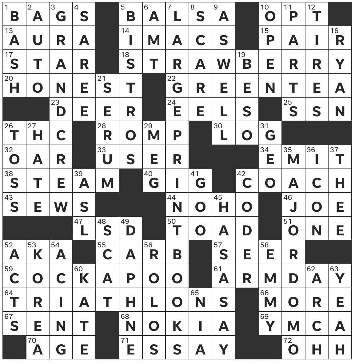 0829-22 NY Times Crossword 29 Aug 22, Monday 