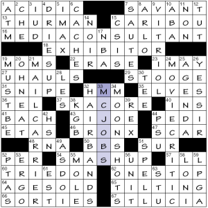 0821-23 NY Times Crossword 21 Aug 23, Monday 