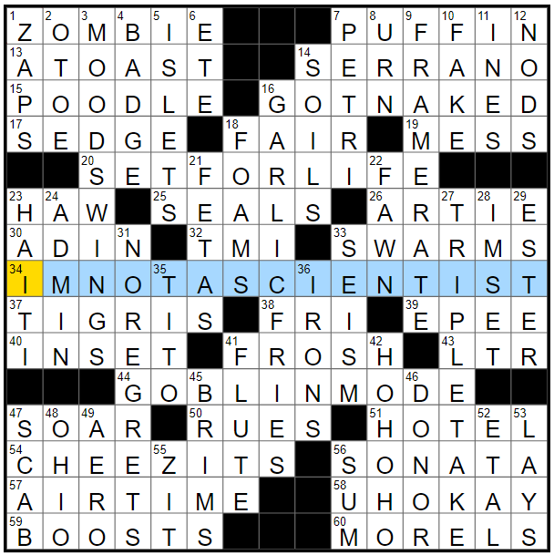 LA Times Crossword 2 Sep 22, Friday 