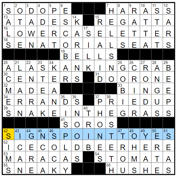 LA Times Crossword 1 Sep 23, Friday 