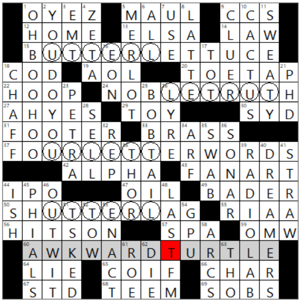 1027-23 NY Times Crossword 27 Oct 23, Friday 