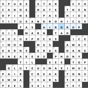 Completed USA Today crossword for Wednesday September 20, 2023