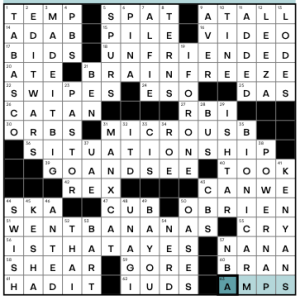 Rafael Musa's Universal crossword, “Themeless Sunday 50” solution for 9/10/2023