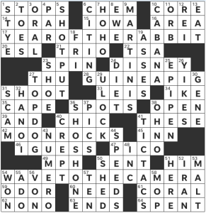 Matthew Stock's USA Today crossword, “Start of Something New" solution for 9/17/2023