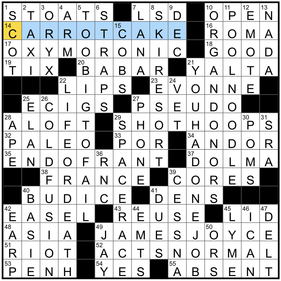 LA Times Crossword 2 Sep 22, Friday 