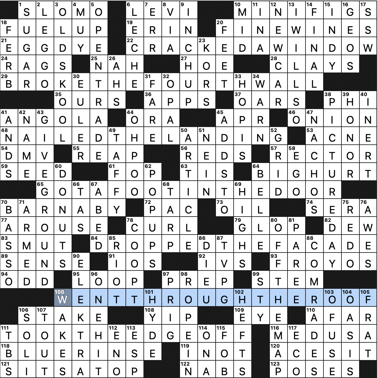 Wednesday, 3/31/10  Diary of a Crossword Fiend