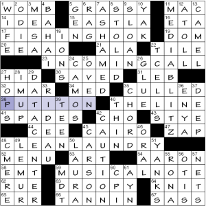 1213-23 NY Times Crossword 13 Dec 23, Wednesday 