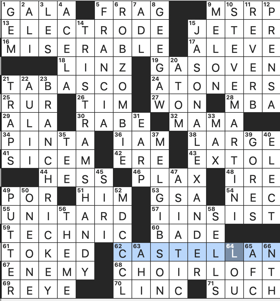 1005-23 NY Times Crossword 5 Oct 23, Thursday 