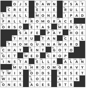 Rafael Musa & Rebecca Goldstein's USA Today crossword, "Omg" solution for 10/6/2023