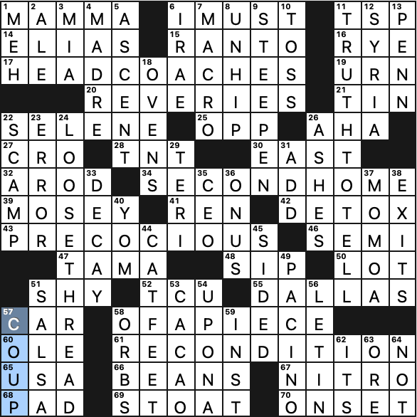 LA Times Crossword: Oct. 10, 2023, Crosswords