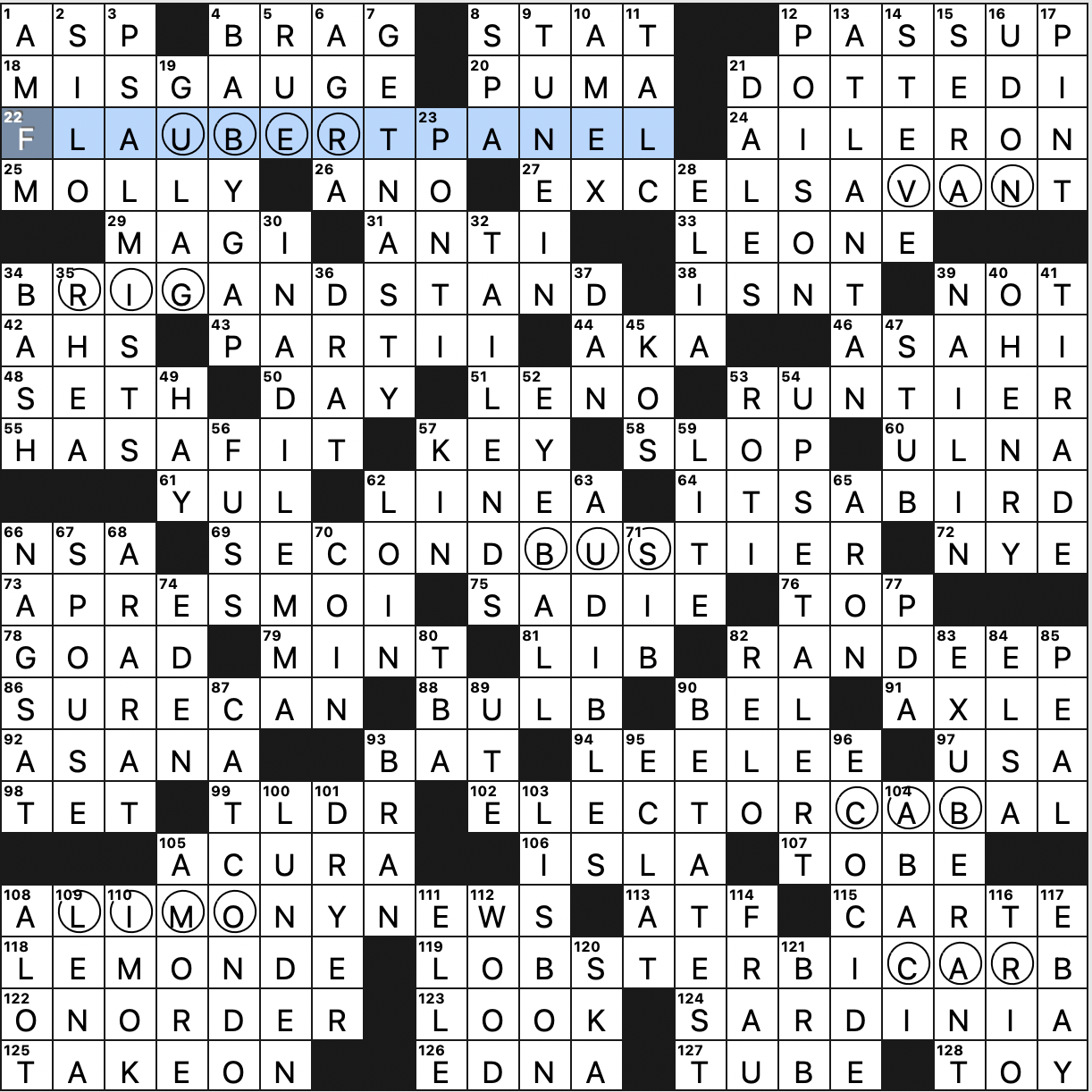 NYT Crossword Answers for Nov. 29, 2023 - The New York Times