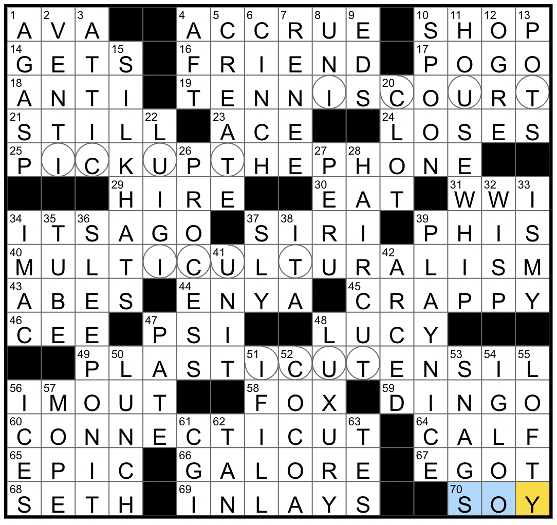 NYT Crossword Answers for Nov. 2, 2023 - The New York Times