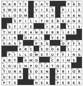 Hoang-Kim Vu's USA Today crossword, "Thanksgiving Leftovers" solution for 11/24/2023