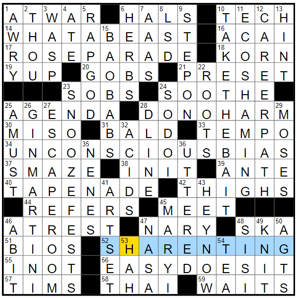 Thursday, May 12, 2022  Diary of a Crossword Fiend