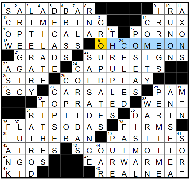 LA Times Crossword 1 May 23, Monday 