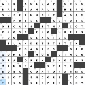 Completed USA Today crossword for Wednesday December 20, 2023