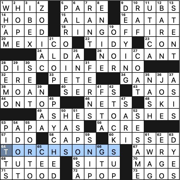 Wed Dec 13, 2023 NYT crossword by Alex Eaton-Salners, No. 1213