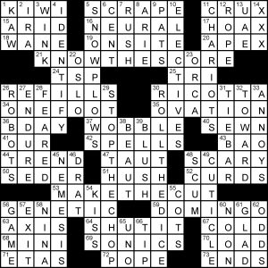 LA Times Crossword 17 May 19, Friday 