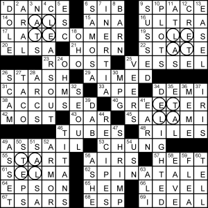 LA Times Crossword 17 May 19, Friday 