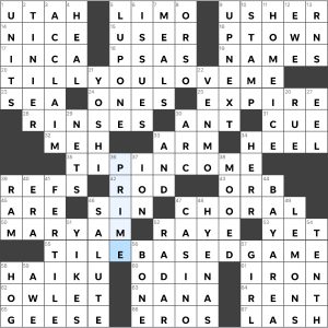 Brooke Husic's USA Today crossword, "Cut Time" solution for 2/2/2024
