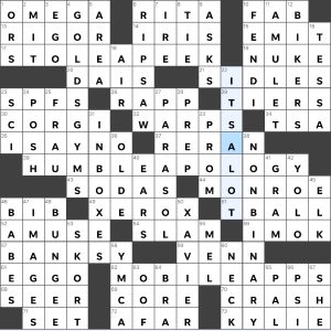 Completed USA Today crossword for Thursday February 29, 2024