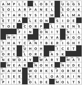 Jared Goudsmit's USA Today crossword, "Sky-High (Freestyle)" solution for 2/16/2024