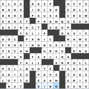 Completed USA Today crossword for Thursday March 07, 2024