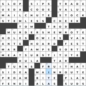 Completed USA Today crossword for Wednesday March 13, 2024